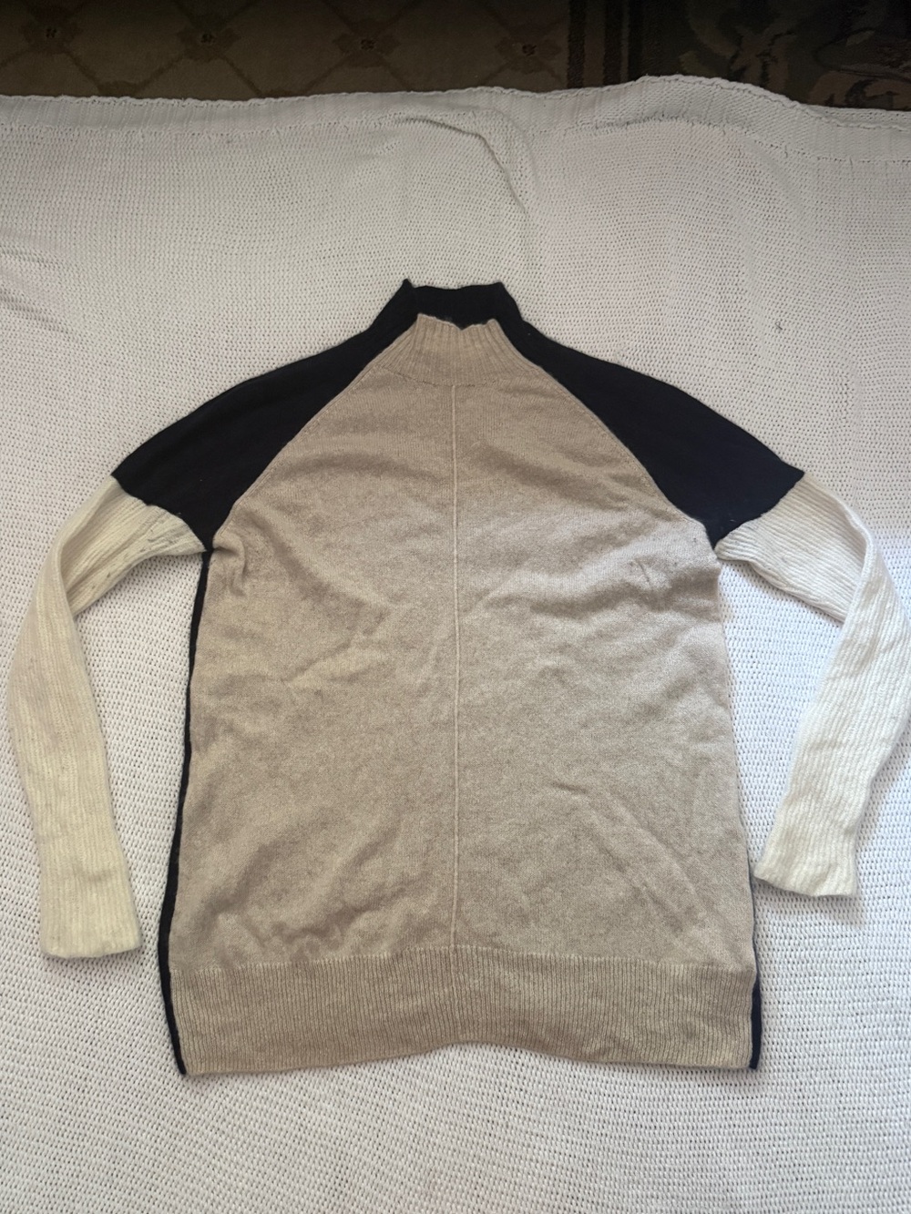 Vineyard Vines 100% Cashmere Colorblock Mock Neck Sweater Size M